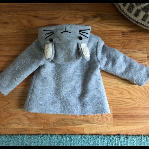 Cat & Jack bunny jacket faux wool coat - Picture 2 of 2